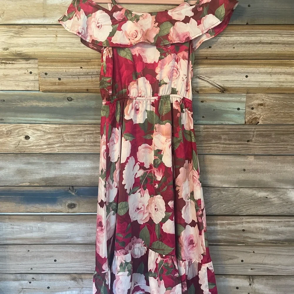 NWT Youth Large Girls Floral Print Pink and White Dress - Children’s Place - Picture 2 of 3